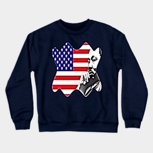 Martin luther king usa flag No violence Crewneck Sweatshirt